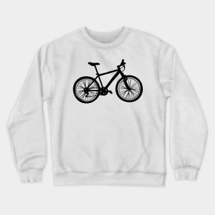 Simple hand drawn doodle of bicycle in black and white Crewneck Sweatshirt